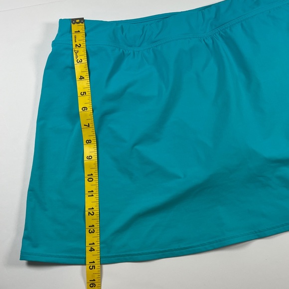 Lands’ End Teal Blue Swim Skirt Sz 14 - Picture 6 of 7